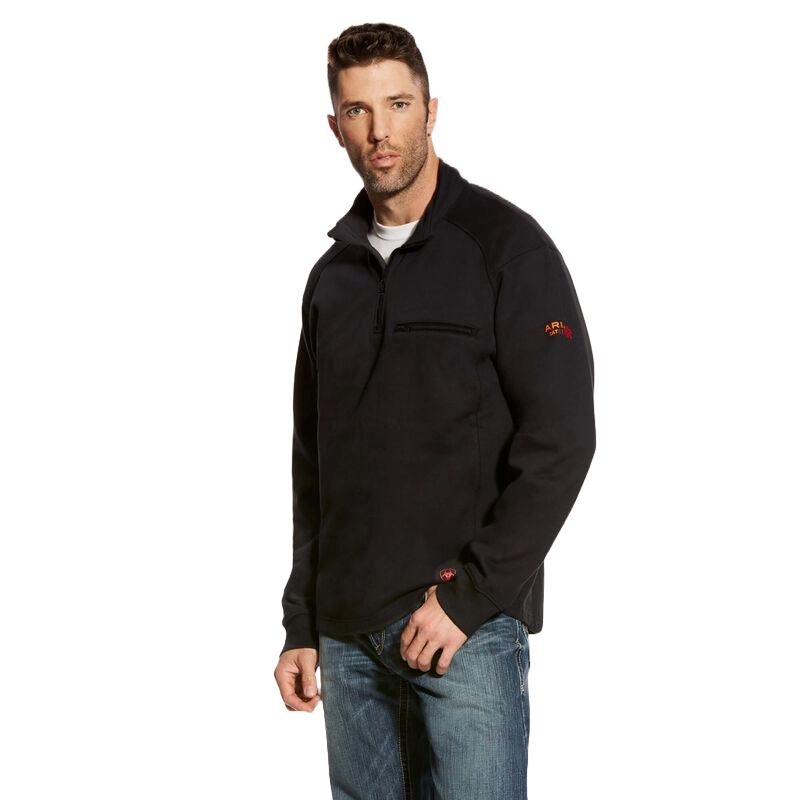 Ariat FR Rev 1/4 Zip Top - Black  from GME Supply